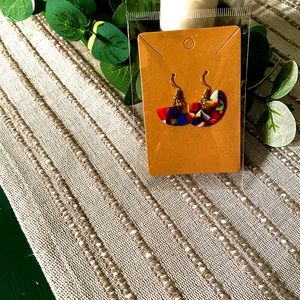 Abstract Semi-Circle Earrings